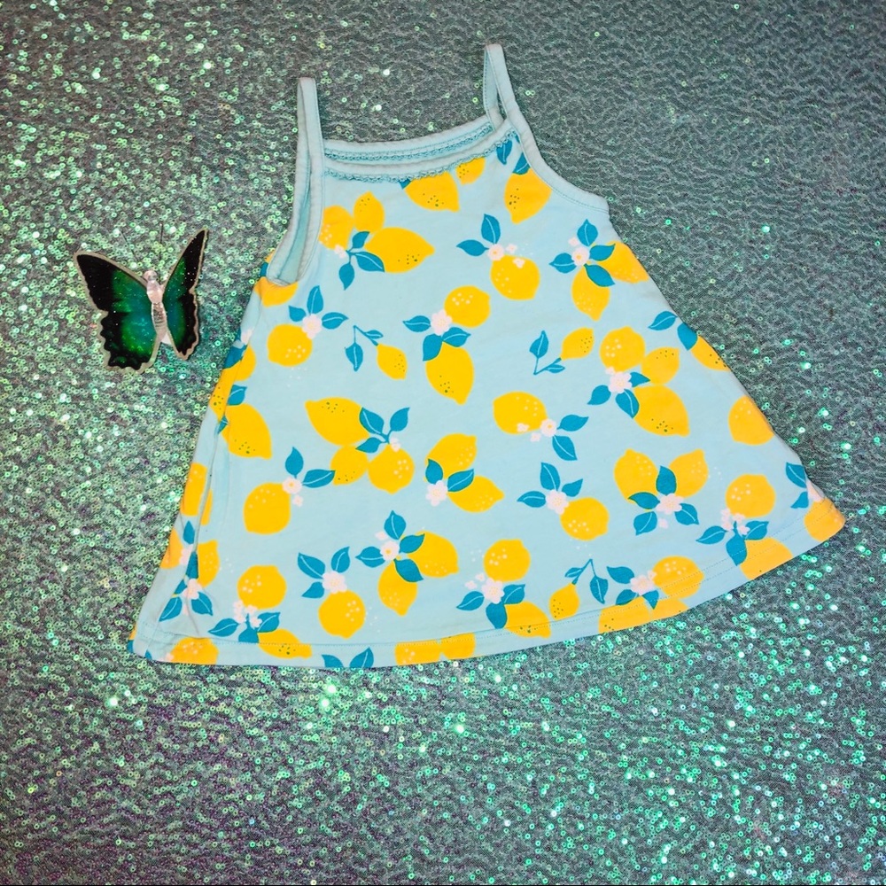 🦋AQUA & LEMON SWING DRESS from Sweden
